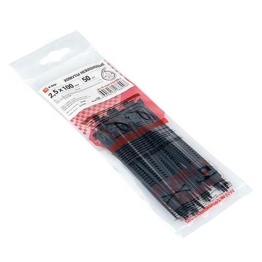EKF plc-fl-ctsb-2.5x100-r Хомут P6.6 стандартный (ч), 2.5x100 (50шт) FlexLock PROxima фото 1