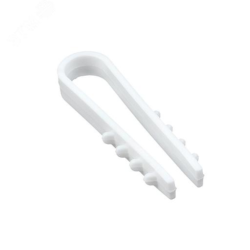 EKF plc-ncs50-5x10w Дюбель-хомут для круглого кабеля (5-10мм) белый (50шт.) EKF PROxima фото 1