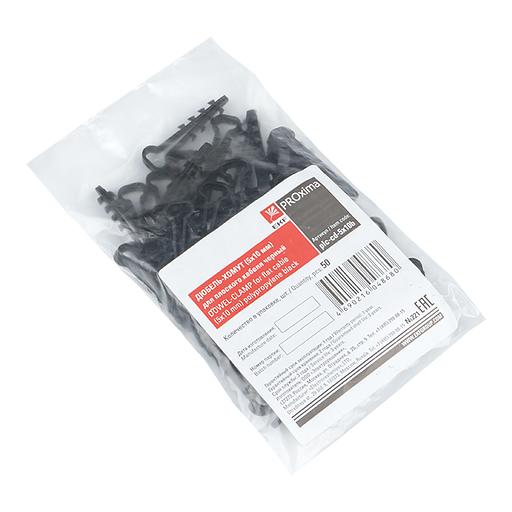 EKF plc-cd1-5x10b Дюбель-хомут (5х10 мм) для плоского кабеля черный (100 шт.) EKF PROxima фото 3