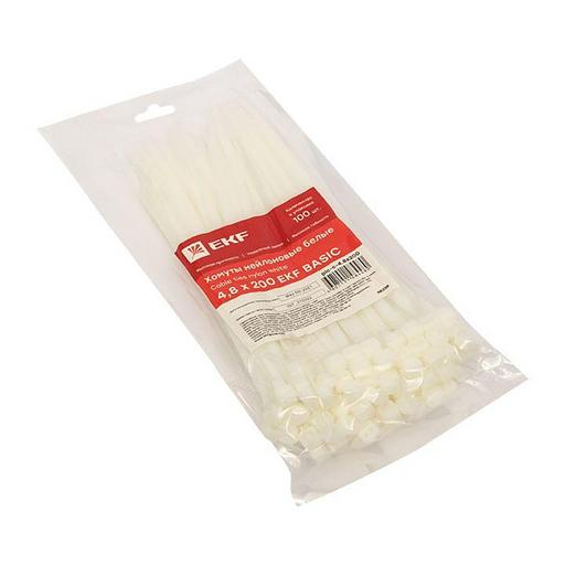 EKF plc-c-4.8x200 Хомут нейлоновый (4,8х200) (100шт.) EKF Basic фото 3