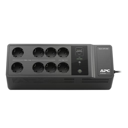 Источник бесперебойного питания APC Back-UPS ES 850VA/520W, 230V, 8 Schuko (2 Surge & 6 batt.), USB, USB charge(type A,C), Data/DSL protect.,(BE700G-RS, BE850G2-GR analogue), 1 year warranty (BE850G2-GR) фото 3