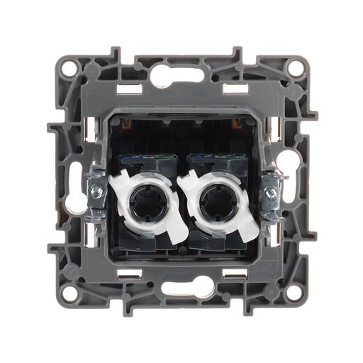 Двойная розетка RJ 45, категория 5е, UTP, Etika, белый Legrand 672255 фото 4