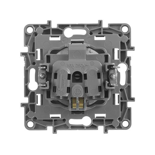Розетка 2К+З, немецкий стандарт, винтовые зажимы, 16А, 250В~, Etika, антрацит Legrand 672621 фото 2
