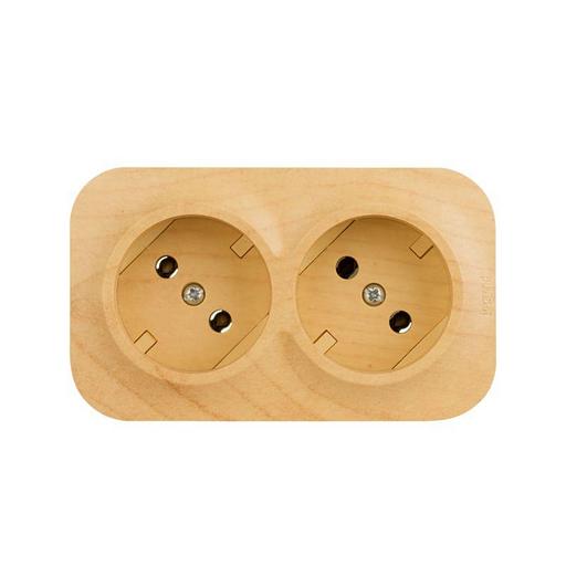 Quteo Розетка 2X2К без шт п/подкл ДЕРВ Legrand 782281 фото 1