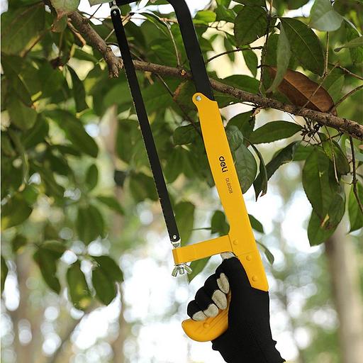 Ножовка по металлу раздвижная трехразмерная Deli DL6008 200/250/300мм, полотно из стали 65Mn, корпус из стали Q195, регулируемый угол резки 45-90 град. фото 3