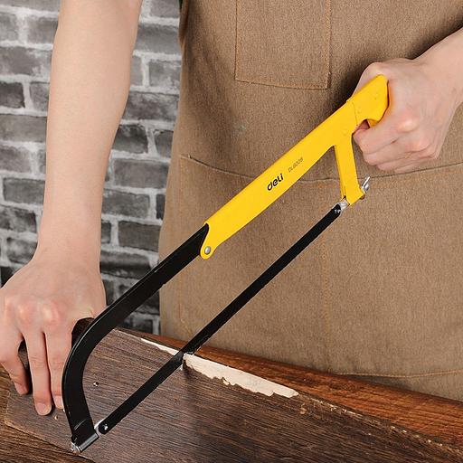 Ножовка по металлу раздвижная трехразмерная Deli DL6008 200/250/300мм, полотно из стали 65Mn, корпус из стали Q195, регулируемый угол резки 45-90 град. фото 4