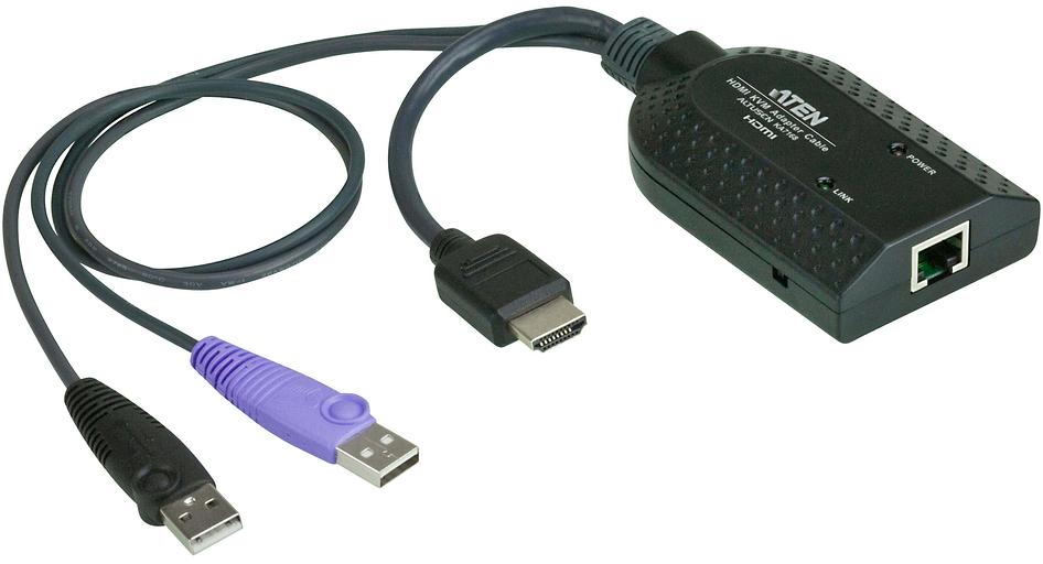 Модуль удлинителя, HDMI+KBD+MOUSE USB, 50 метр., для подкл. комплекта перключат. KN2124v/2140v/4124v/4140v/2116A/2132/4116/4132; KM0532/0932/0032, макс.разреш. 1920х1200, RJ45+HD-DP+USB A-тип, Female+2xMale, без Б.П., (DDC2B) ATEN KA7168 фото 1