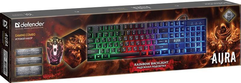 Defender Игровой набор Aura MKP-117 RU,Light [52117] {мышь+клавиатура+ковер} фото 9