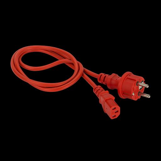 Провод Шнур питания C13-Schuko прямая, 3х0.75, 220В, 10А, красный, 7 метров (LAN-PP13/SH-7.0-RD) фото 1