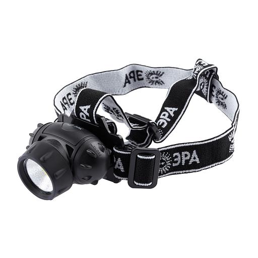 ЭРА Б0051463 Фонарь налобный светодиодный GB-410 на батарейках 3хААА, 3 режима, черный, IP44 фото 1