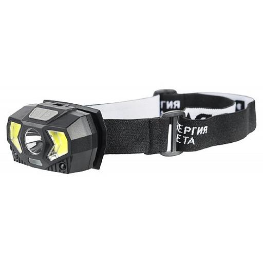 ЭРА Б0052319 Фонарь налобный светодиодный GB-608 на батарейках, 3xAAA, 5Вт, 7 режимов, черный фото 1