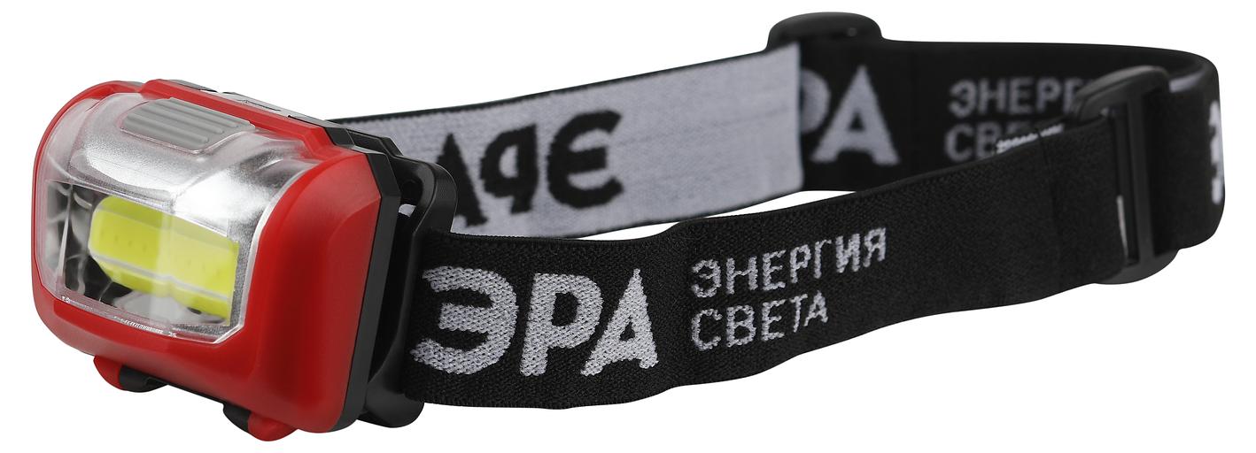 ЭРА Б0052751 Фонарь налобный светодиодный GB-709 Пиранья, на батарейках, 3 режима 5 Вт, СОВ, 3хААА фото 1
