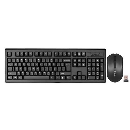 Клавиатура + мышь A4Tech 3000NS клав:черный мышь:черный USB беспроводная Multimedia фото 1