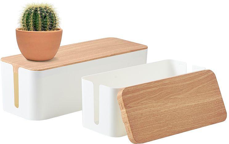 Органайзер Cactus CS-BOX-WH белый/бамбук фото 1