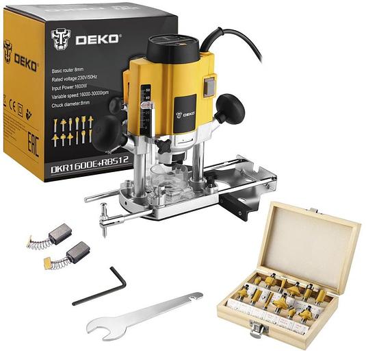 Фрезер DEKO DKR1600E + набор фрез RBS12 (12 предметов) [063-4221] фото 6