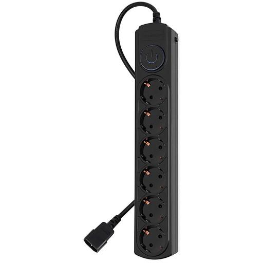 Ippon Сетевой фильтр BK-6-UPS-1.8-10-B 1.8м (6 розеток) черный (коробка) (1804672) фото 1