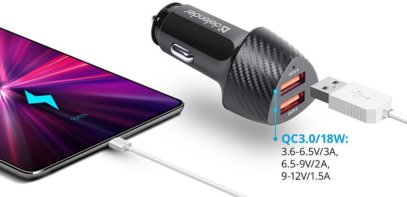 Зарядное устройство для авто UCA-81 36W 2XUSB 83845 DEFENDER фото 2