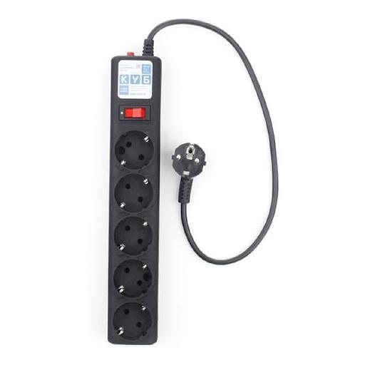 PowerCube Фильтр-удлинитель 5.0м, 5 розеток,10А (SPG5-С1), черный графит фото 1