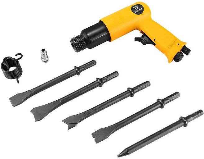 Пневмодолото Deko DKPT04 SET 3 в чемодане с набором 8 предметов 018-1104 фото 3