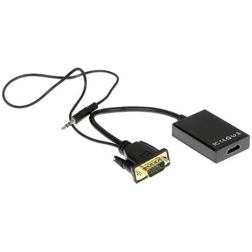 Cablexpert A-VGA-HDMI-01 Адаптер VGA (M) + аудио-> HDMI (F), 0.15 м, питание от USB фото 1