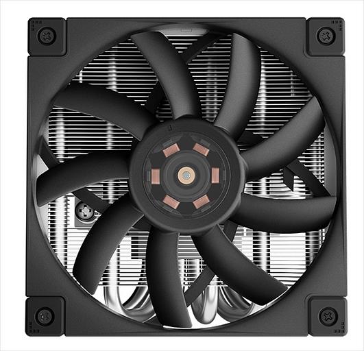 Кулер для процессора DEEPCOOL AN600 LGA1700/1200/115X/AM5/AM4 низкопрофильный 67mm (18шт/кор, TDP 180W, PWM, White LED Fan 120mm, 6 тепл. трубок, Copper Base, черный) RET (AN600) фото 5