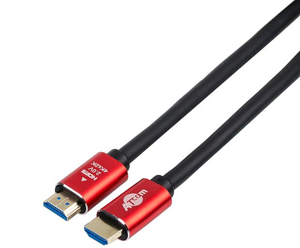 Кабель HDMI 30 m (Red/Gold, в пакете) VER 2.0 ATcom HDMI 2.0 (m) - HDMI 2.0 (m) 30 м (AT5947) фото 4