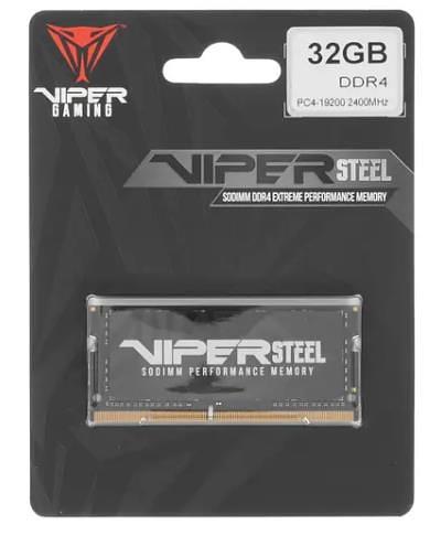 Модуль памяти PATRIOT Viper Steel DDR4 Общий объём памяти 32Гб Module capacity 32Гб Количество 1 2400 МГц Множитель частоты шины 15 1.2 В черный PVS432G240C5S фото 1