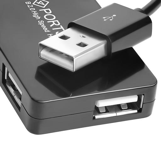 Greenconnect USB 2.0 Разветвитель GCR-UH244B на 4 порта 0,15m, black Greenconnect GCR-UH244B фото 3