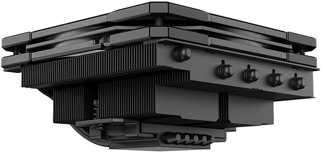 Кулер ID-COOLING IS-55 ARGB LGA1700/1200/115X/AM5/AM4 низкопрофильный высота 55mm (27шт/кор, TDP 125W, PWM, 5 тепл.трубок + медная база, ARGB FAN 120mm, черный) BOX фото 3