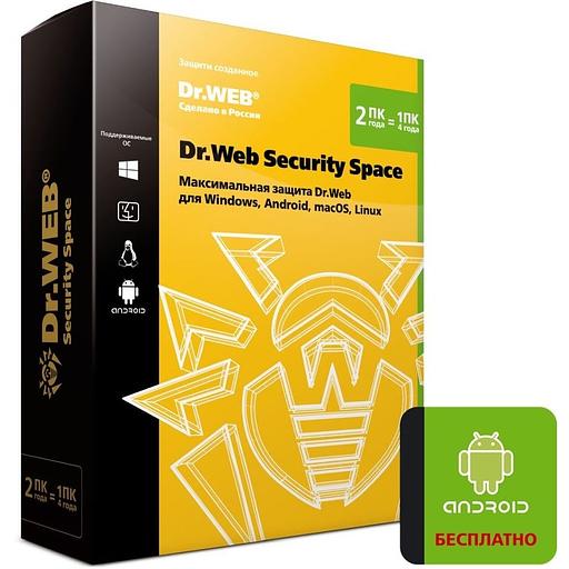 BHW-B-24M-2-A3 DR.Web 2-Desktop 2 years (925823/350580/350740/350740) фото 1