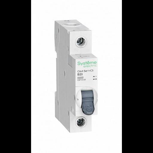 Systeme electric C9F14125 City9 Set Автоматический выключатель (АВ) B 25А 1P 4.5kA 230В фото 1