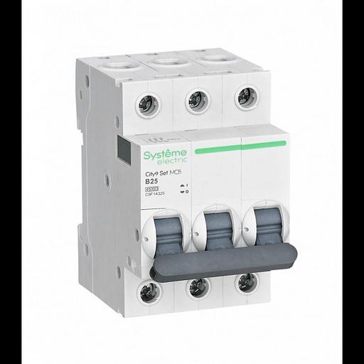 Systeme electric C9F14325 City9 Set Автоматический выключатель (АВ) B 25А 3P 4.5kA 400В фото 1