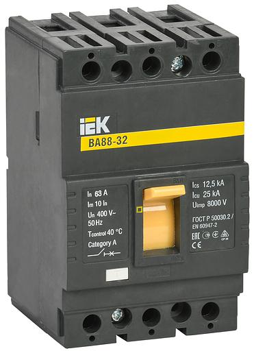 Iek SVA10-3-0063 Авт. выкл. ВА88-32 3Р 63А 25кА ИЭК фото 1