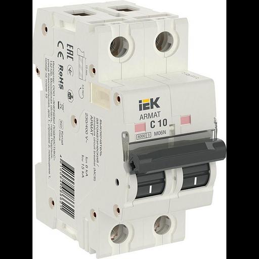 IEK AR-M06N-2-C010 ARMAT Авт. выкл. M06N 2P C 10А фото 1