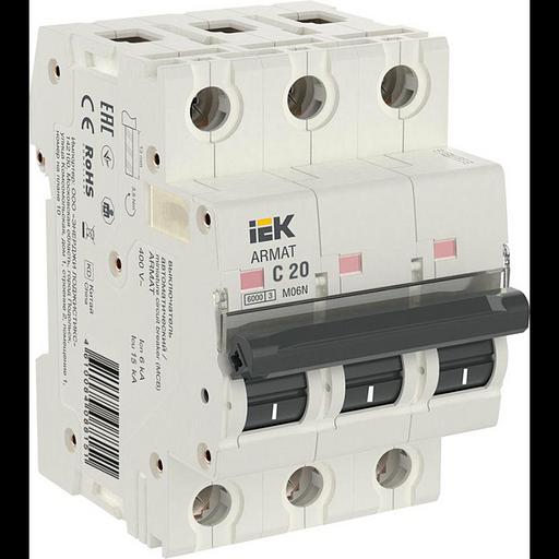 IEK AR-M06N-3-C020 ARMAT Авт. выкл. M06N 3P C 20А фото 1
