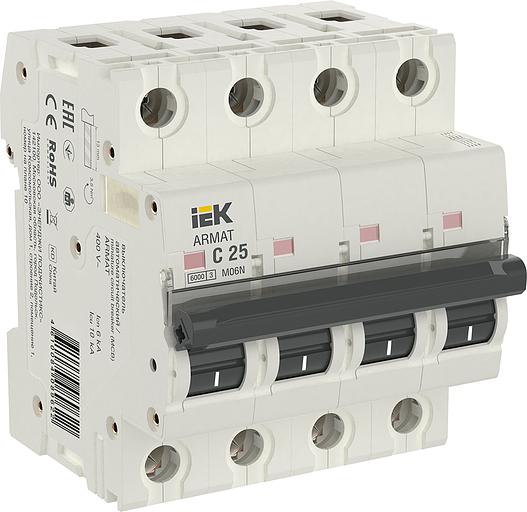 IEK AR-M06N-4-C025 ARMAT Авт. выкл. M06N 4P C 25А фото 1