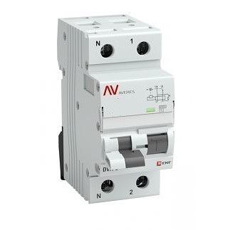 EKF rcbo6-1pn-25B-30-ac-av Дифференциальный автомат DVA-6 1P+N 25А (B) 30мА (AC) 6кА EKF AVERES фото 1