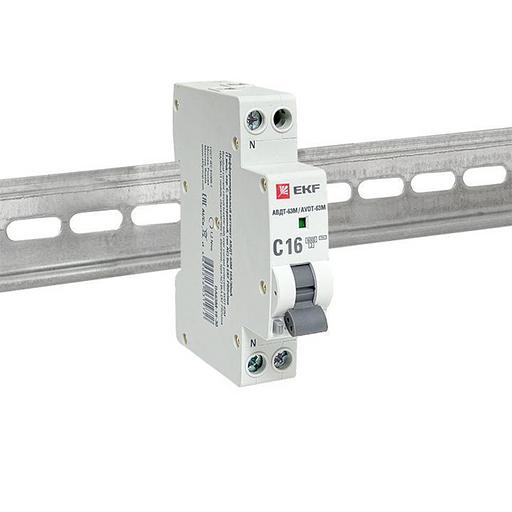 EKF DA63M-16-30 Дифференциальный автомат АВДТ-63М 16А/30мА (1мод., хар.C, электронный тип AC) 6кА EKF PROxima фото 5