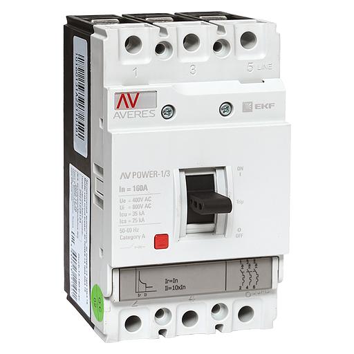 EKF mccb-13-160-TR-av Автоматический выключатель AV POWER-1/3 160А 35kA TR фото 2