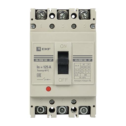 EKF mccb99-100-125m Выключатель автоматический ВА-99М 100/125А 3P 35кА EKF PROxima фото 2