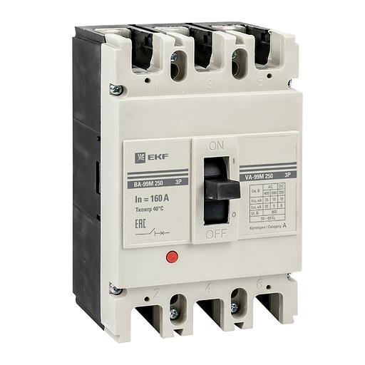 EKF mccb99-250-160m Выключатель автоматический ВА-99М 250/160А 3P 35кА EKF PROxima фото 1