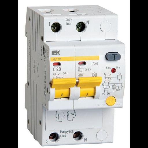 Iek MAD12-2-020-C-030 Диф.автомат АД12М 2Р С20 30мА ИЭК фото 1