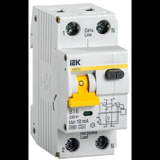 Iek MAD22-5-016-B-10 АВДТ 32 B16 10мА - Автоматический Выключатель Дифф. тока фото 1