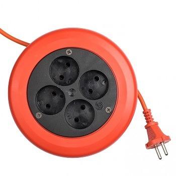 EKF UBR-6-257-4-10 Удлинитель-рулетка 4*10 м без заземления ПВС 2*0,75 10А/2,3кВт PROxima EKF фото 1