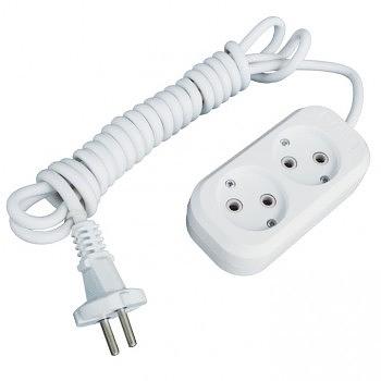 EKF UBA10-275-2-03 Удлинитель "Эксперт" 2 гнезда 3 метра 10А/2,2кВт без заземления ПВС 2х0,75 EKF PROxima фото 1