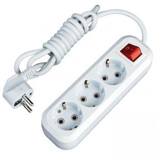 EKF UBA16-310-3-03i Удлинитель "Эксперт" 3 гнезда 3 метра 16А/3,5кВт с выключателем и заземлением ПВС 3х1 EKF PROxima фото 1