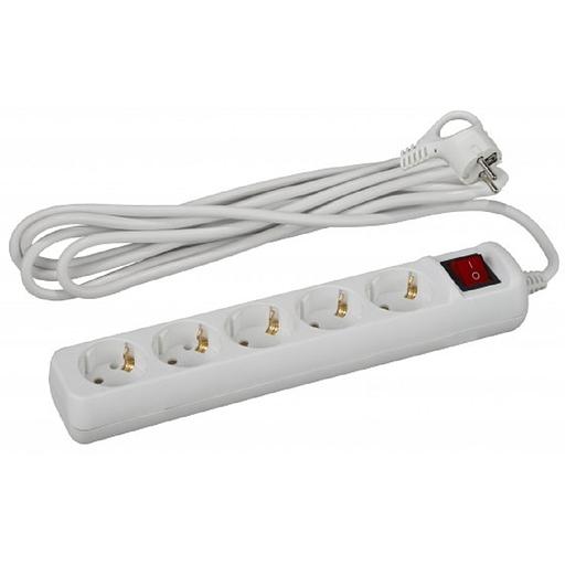 ЭРА Б0028383 Удлинитель U-5es-5m-3х1 с заземлением с выключателем 5 гнезд 5 м {полипропилен, 3х1 мм2} фото 1