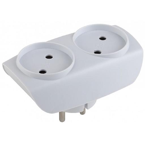 ЭРА C0045520 Разветвитель SP-2-W белый 2гн, без заземл фото 1