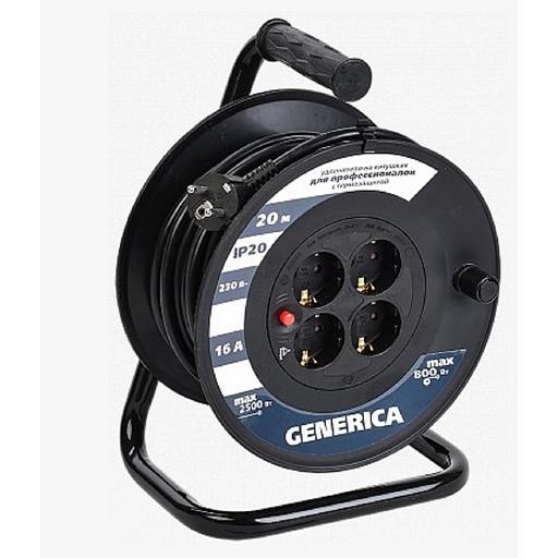 Iek WKP20-16-04-20-G Катушка УК20 с т/з 4 места 2P+PE/20м 3х1,5мм2 GENERICA фото 1