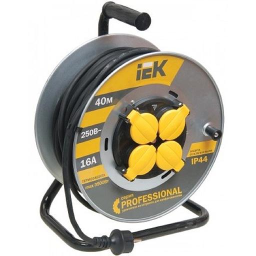 Iek WKP16-16-04-40-44 Катушка УК40 на мет с т/з 4 места 2 Р + P Е /40м КГ 3х1,5мм2 IP44 "Professional" фото 1